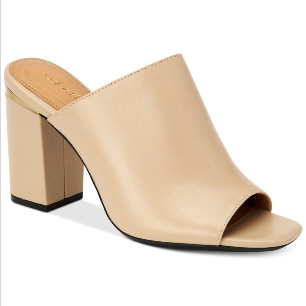 Calvin Klein Cicelle Peep Toe Mules